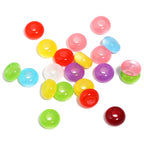 Resin Round Spacer Beads 14x8mm Transparent Solid Color 100pcs 6