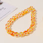 Lampwork Glass Beads Round 12mm Hand Painted Transparent Polka Dot 10pcs 8