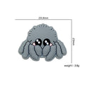 Silicone Focal Beads Octopus Fish Shy Expression Grey 20pcs 2