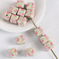 Adobe Printed Square Acrylic Beads 15mm Kitten Puppy Design 10pcs 12