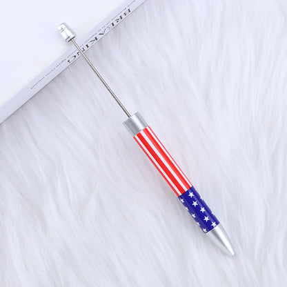 Beadable Ballpoint Pen Printed Flag Sunflower Pattern Long 167mm 7