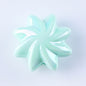 Plating Whirlwind Cookie Acrylic Beads 20mm 27mm Solid Colors 50pcs 13