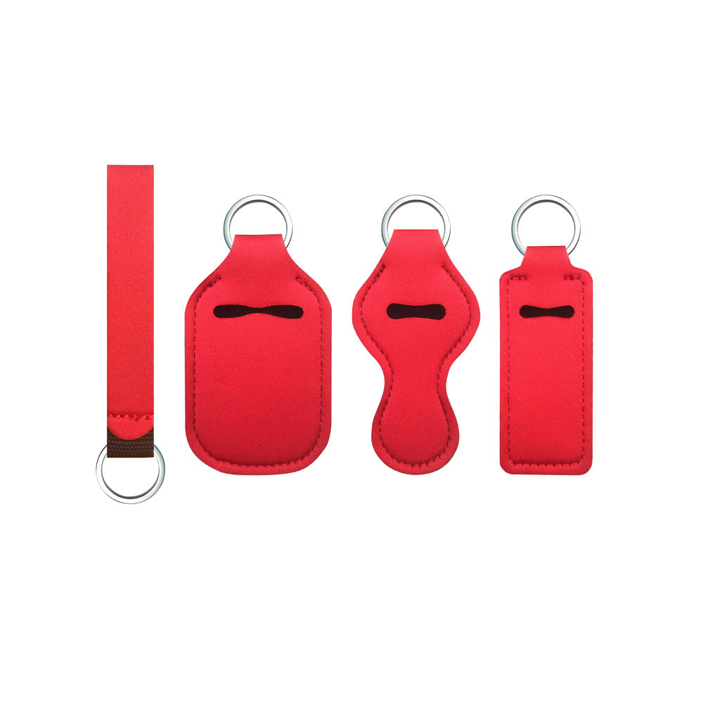 Neoprene Sanitizer Chapstick Holder Wrist Strap Keychain 10pcs 6