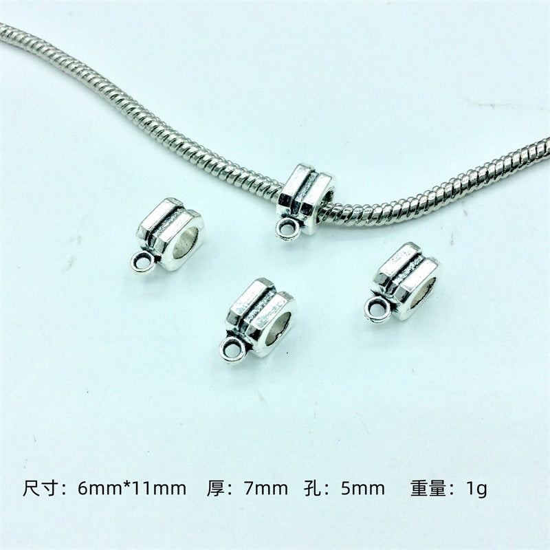 Alloy Bead-hanger Spacer Beads Large Hole 200pcs 11
