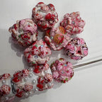 Embellished Bubblegum Beads 20mm Strawberry Shortcake Design 30pcs 2