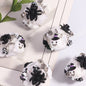 Halloween Barrel Clay Beads 26mm Skull Black Roses Pearl 5pcs 8