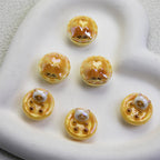 Egg Tart Kitten Resin Beads 23mm Glossy Animal Design 20pcs 3