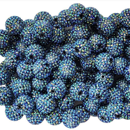 Plated Bubblegum Beads 20mm Halloween Spider Web Pattern 5pcs 2