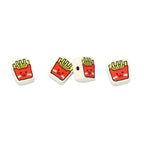 French Fries Clay Beads 9mm Polymer Colorful Food Pattern 100pcs 5
