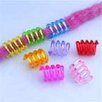 Spring Shaped Acrylic Beads 12x18mm Colorful Transparent Plastic 100pcs