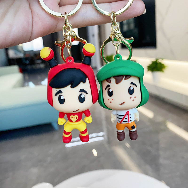Soft Rubber Hero Cartoon Keychain Bright Matte Colors 2
