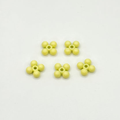 Four Leaf Clover Metal Beads 7.5mm Baking Painted Alloy Spacer 50pcs 11