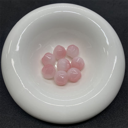 Czech Glass Half Hole Beads 12mm Gradient Peach Colors 100pcs 3
