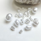 Vintage Shaped Imitation Pearl Acrylic Beads Soft White Luster 10pcs 2