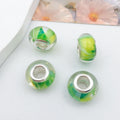 Mixed Design Resin Spacer Beads Green Tone Bulk 40pcs 6