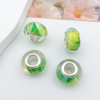 Mixed Design Resin Spacer Beads Green Tone Bulk 40pcs 6