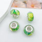 Mixed Design Resin Spacer Beads Green Tone Bulk 40pcs 6
