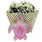 Cartoon Turtle Rhinestone Keychain with Leather Tassel Zinc Alloy 3