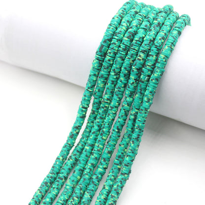Flat Disc Clay Beads 6mm Colorful Matte Polymer 10strands 47