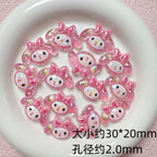 Iridescent Resin Beads Sanri Figures 5pcs Mixed Characters 4