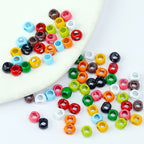 Cube Metal Beads 5mm Baking Painted Zinc Alloy 50pcs