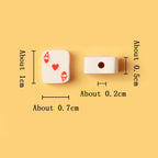 Flat Clay Beads 10mm Playing Cards Polymer Mixed 100pcs 2