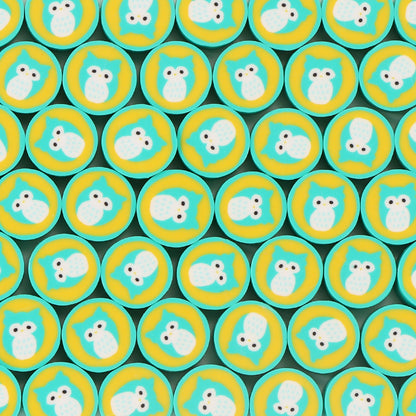 Cute Cartoon Animals Flat Round Clay Beads 9mm Colorful Glossy 100pcs 11
