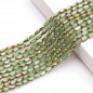 Gilded Oval Seed Glass Beads 4x6mm Plated Gold Frame 96pcs 16