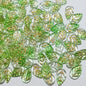 Czech Glass Beads Leaf 18mm Dark Blue Gradient Gold Shimmer 100pcs 20