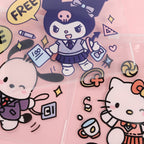 Clear Zip Lock Bags 13.5x13.5cm PE Plastic Sweet Sanrio Print 20pcs 2