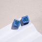 Tiny Cartoon Pattern Printed Acrylic Square Beads 10mm Glossy 30pcs 7