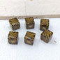 Colorful Leopard Print Acrylic Square Beads 14mm 50pcs 6