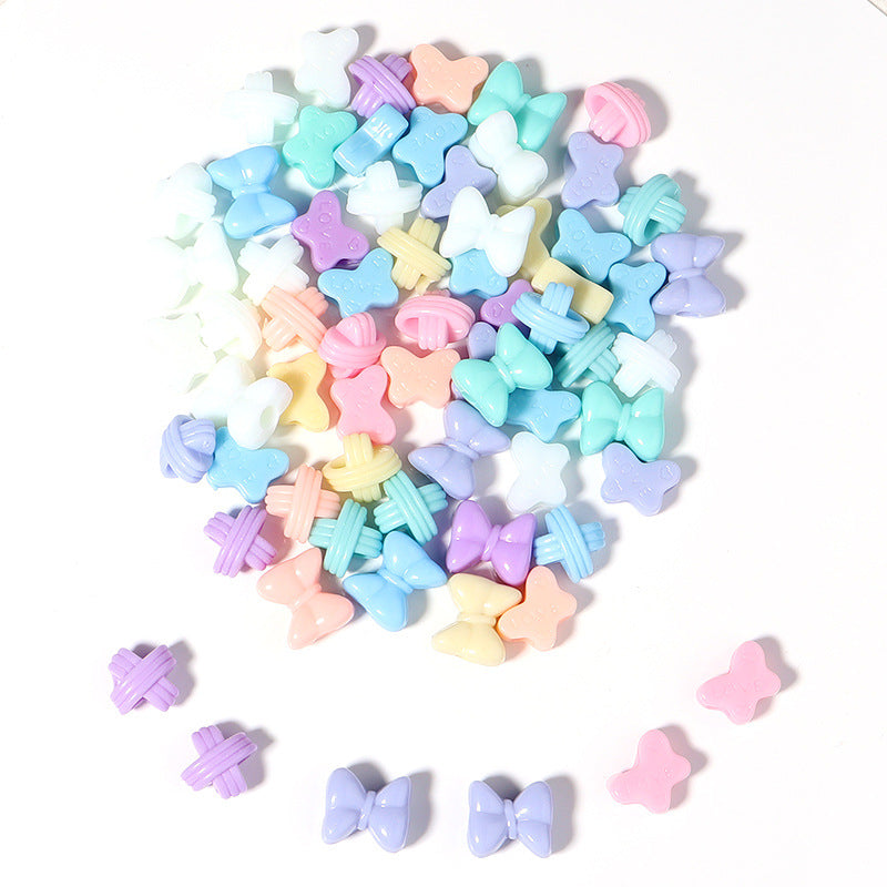 Macaron Acrylic Beads Mixed Shapes Pastel Colors 100pcs 3