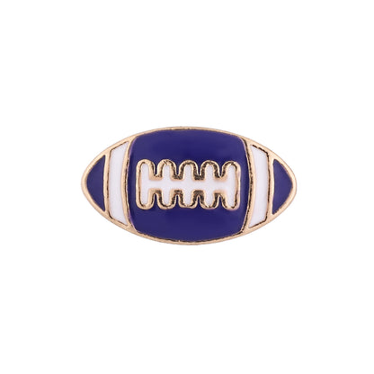 Rugby Series Metal Beads Enamel Painted Zinc Alloy 50pcs 12