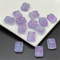 Square Glass Beads 13x23mm Transparent Electroplated Pastel 100pcs 15