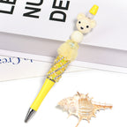Biscuit Bear Resin Beads 24mm Textured Knitted Cream 25pcs 2