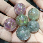 Plated Bubblegum Beads 20mm UV Faceted Glitter Disco 50pcs 6
