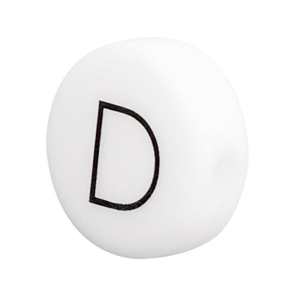 12mm Silicone Letter Beads Flat Round Alphabet Options 20pcs 8