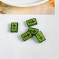 Vintage Cross Lampwork Glass Beads 17mm Gilded Rectangular 50pcs 13