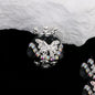 Butterfly Crown Polymer Clay Rhinestone Beads 21mm Round 6pcs 9