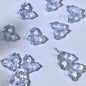 Phoenix Tail Butterfly Glass Beads 12x15mm Translucent Mixed Colors 50pcs 14