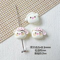 Baking Painted Teddy Bear and Flowerpot Metal Beads 15mm 10pcs 6