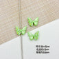 Flower Butterfly Metal Beads 16-20mm Baking Painted Glossy Finish 10pcs 16
