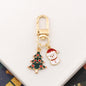 Cartoon Christmas Keychain Metal Alloy Enamel Holiday Icons 4