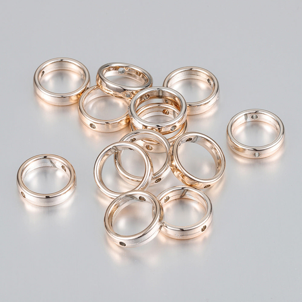 Circle Acrylic Beads 15mm Metallic Finish Mixed Colors 100pcs 5