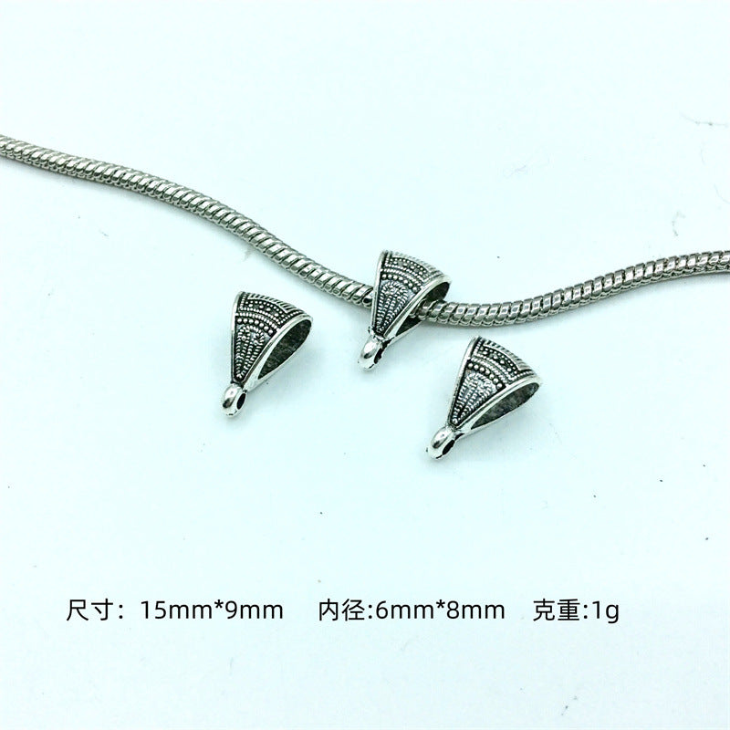 Alloy Bead-Hanger Spacer Beads Vintage Tibetan Style 100pcs 11