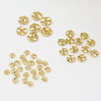 Brass Irregular Ripple Spacer Beads 4-8mm 100pcs 6