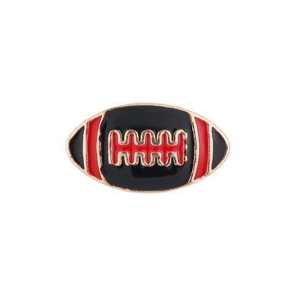 Rugby Series Metal Beads Enamel Painted Zinc Alloy 50pcs 13