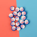 Flat Clay Beads 10mm Clown Anime Colorful Polymer 100pcs 4