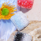 Gradient Acrylic Square Beads 16mm Granulated Sugar Texture 5pcs 3